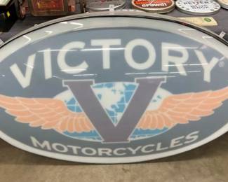 CONVEX VICTORY MOTORCYCLES CAN SIGN