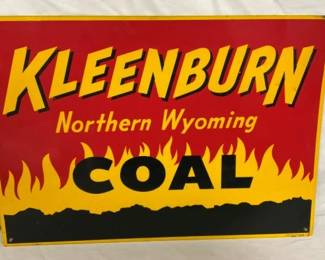 SST KLEENBURN COAL SIGN 20X14