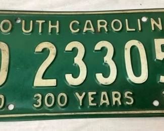 EMB. 1970 SC LIC. PLATE