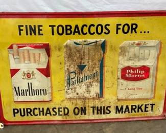 EMB. SST CIG. TOBACCO SIGN 41 1/2X27