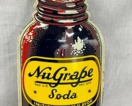 EMB. DIECUT NUGRAPE BOTTLE SIGN