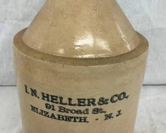 IN HELLER & CO. NJ STONE JUG