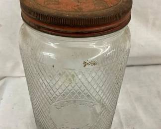 10"OLD JUDGE JAR W/ ORIG. LID