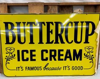 OLD STOCK DST BUTTERCUP ICE CREAM SIGN