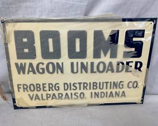 OLD STOCK BOOMS WAGON UNLOADER SIGN