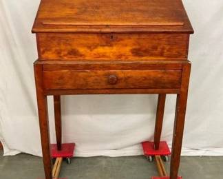 VINTAGE LIFT TOP DESK W/ DRAWER