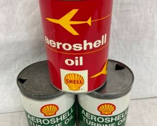 QT SHELL CANS AEROSHELL OIL CANS