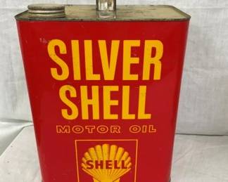 2G. SILVER SHELL CAN W/ CLAM SHELL
