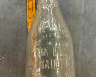 QT OAK HILL DAIRY MILK BOTTLE
