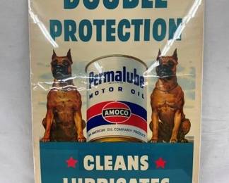 DOUBLE PROTECTION AMOCO WINDOW SIGN
