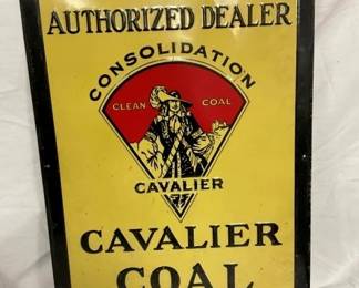 SST EMB. CAVALIER COAL DEALER SIGN