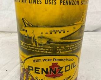 5QTS PENNZOIL CAN W/ AIRPLANE