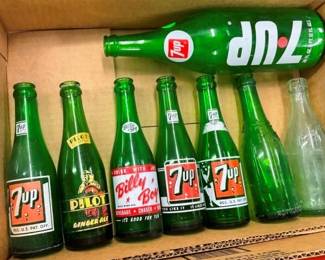 COLLECTION EARLY 7UP BOTTLES