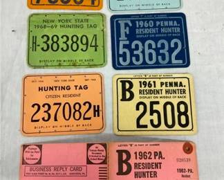 1950'S-60'S HUNTING TAGS NY PA