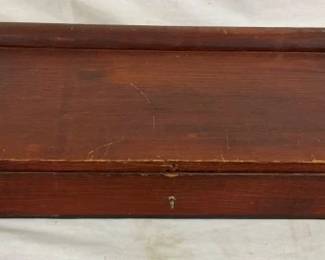 WOODEN TOOL CHEST W/ MONKEY WRENCHES