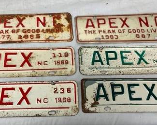 APEX CITY TAGS 1960'S-70'S-80'S