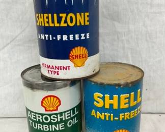 QT SHELL ANTIFREEZE AND AEROSHELL CANS