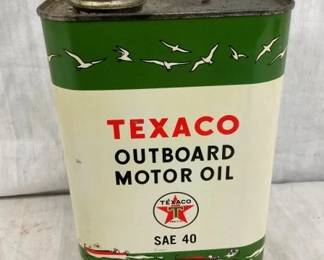 QT TEXACO OUTBOARD MOTOR OIL CAN