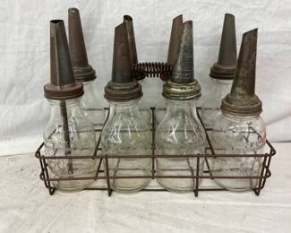 8 OIL RACK CARRIER W/ EMB. BOTTLES