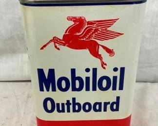 QT MOBILOIL OUTBOARD CAN W/ PEGASUS