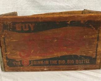EARLY WOODEN PEPSI COLA BOX 18 1/2X10