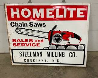 SS EMB. HOMELITE CHAIN SAW DEALER SIGN