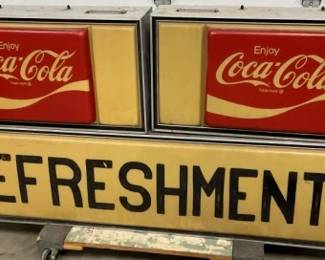 EMB. LEXAN COKE REFRESHMENT SIGN