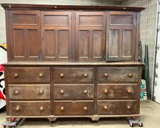 2PC. COUNTRY STORE CUPBOARD