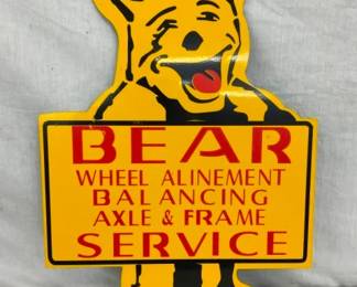 SS METAL DIECUT BEAR ALINEMENT SIGN