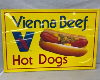 VIENNA BEEF HOT DOGS SIGN