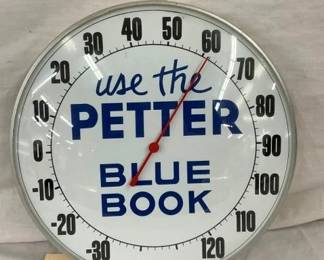 12" PETTER BLUE BOOK THERMOMETER