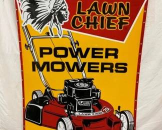 LAWN CHIEF POWER MOWERS DEALER SIGN