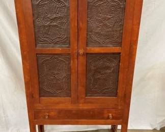 4 TIN PIE SAFE W/ DRAWER