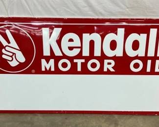 SST EMB. KENDALL MOTOR OIL SIGN 70X34