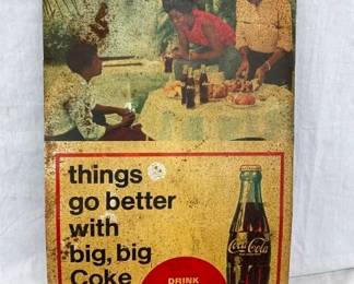 SST COKE SIGN W/ FAMILY 16X27