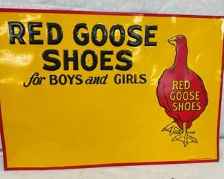 SST EMB. RED GOOSE SHOES SIGN