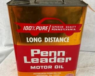 2G. PENN LEADER MOTOR OIL CAN