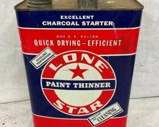 1G. LONE STAR PAINT THINNER CAN