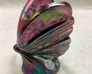 ARTIST SIGNED FENTON BUTTERFLY 5"