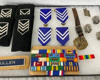 LOT MILITARY BADGES AND PINS