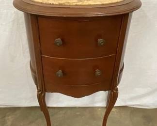 UNUSUAL MARBLE TOP SIDE TABLE