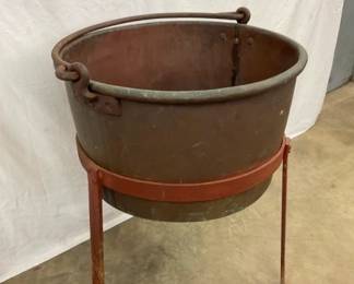 NICE COPPER APPLE BUTTER KETTLE