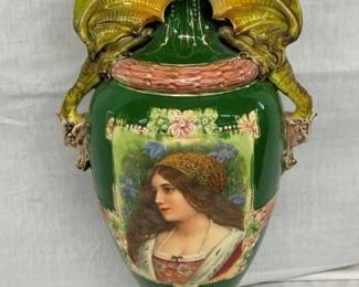 22IN VICTORIAN DOUBLE HANDLE VASE