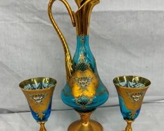 GOLD OVER LAY DECANNER SET