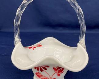 7" FENTON BASKET ARTIST SIGNED