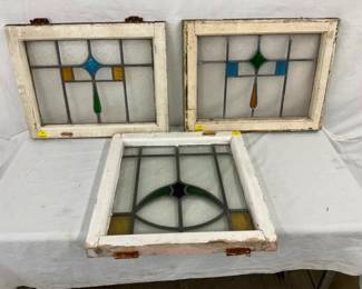 EARLY STAINED GLASS WINDOWS 20X22