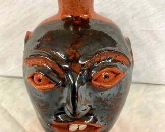 BILLY HUSSEY POTTERY FACE JUG
