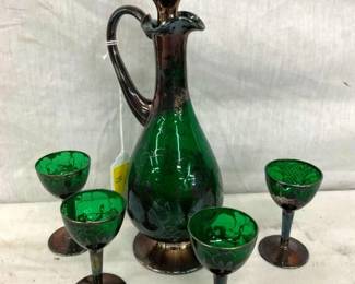 FOREST GREEN DECANNER SET