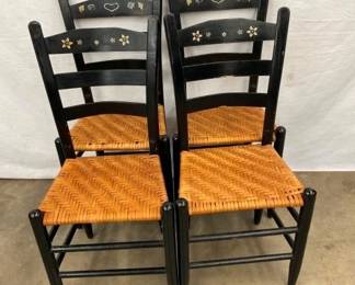 SET 4 MATCHING LADDER BACK CHAIRS