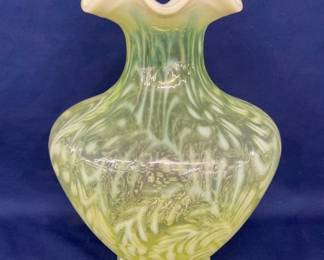 11" FENTON VASOLINE VASE